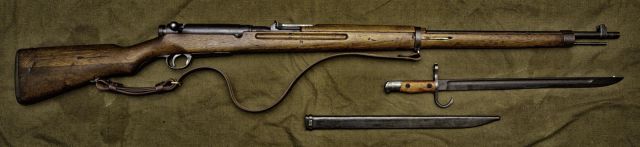 Meiji (Arisaka) type 38 late WWII period 1942-43 y. w/bayonet