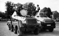 1 A musical group on a unique bandstand consisting of two Sd.Kfz. 231 (8-Rad) heavy armored cars.jpg